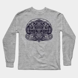 Dog engraving by sirako, perrito loco Long Sleeve T-Shirt